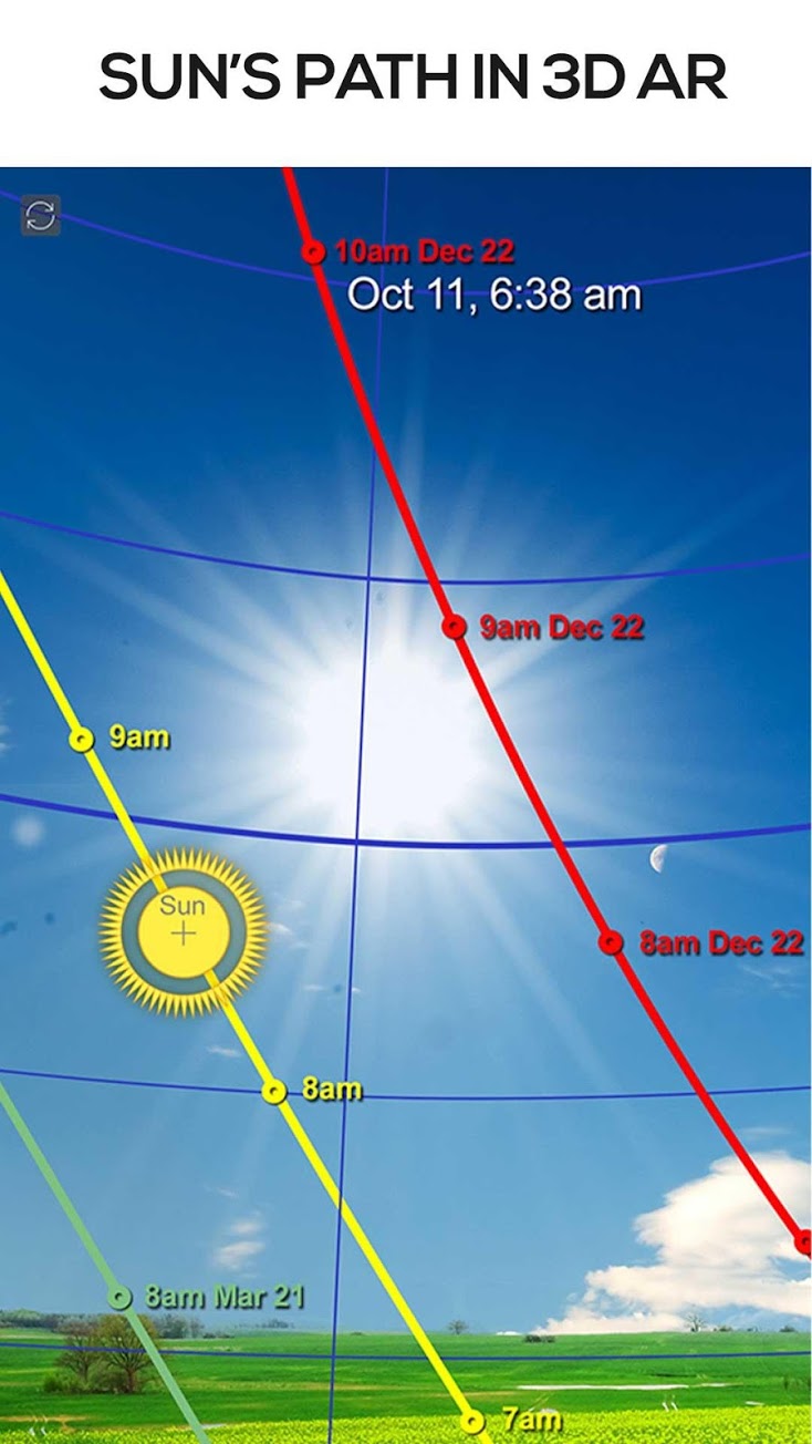 Sun seeker app for android and iOS