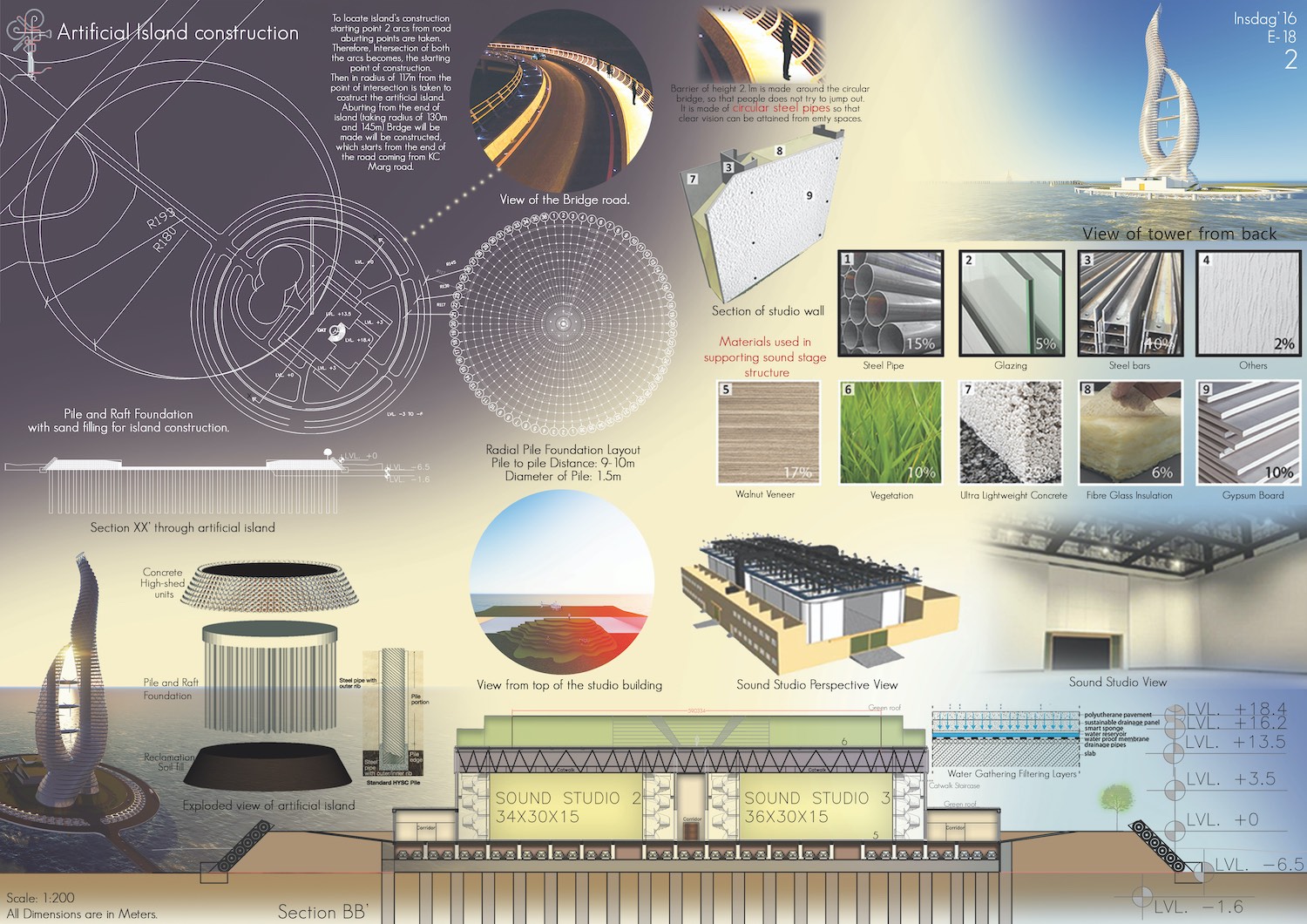 artificial island construction drawings 