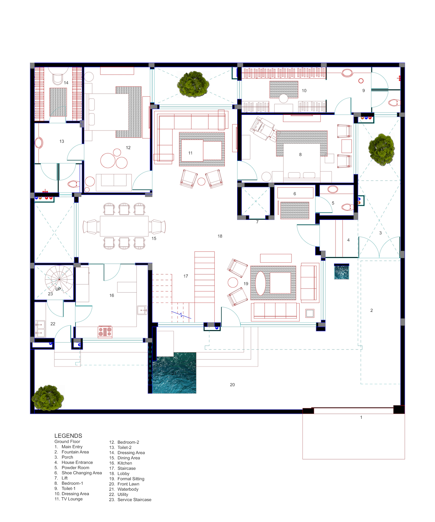 The Waterfall House In Jalandhar Punjab Houses To make these decisions simpler for you, we present some indian house plans in 3d. the waterfall house in jalandhar