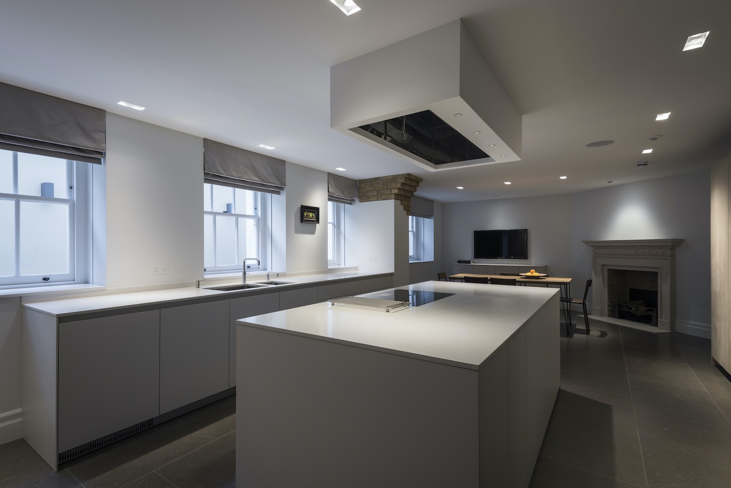 modern kitchen design with island in the center