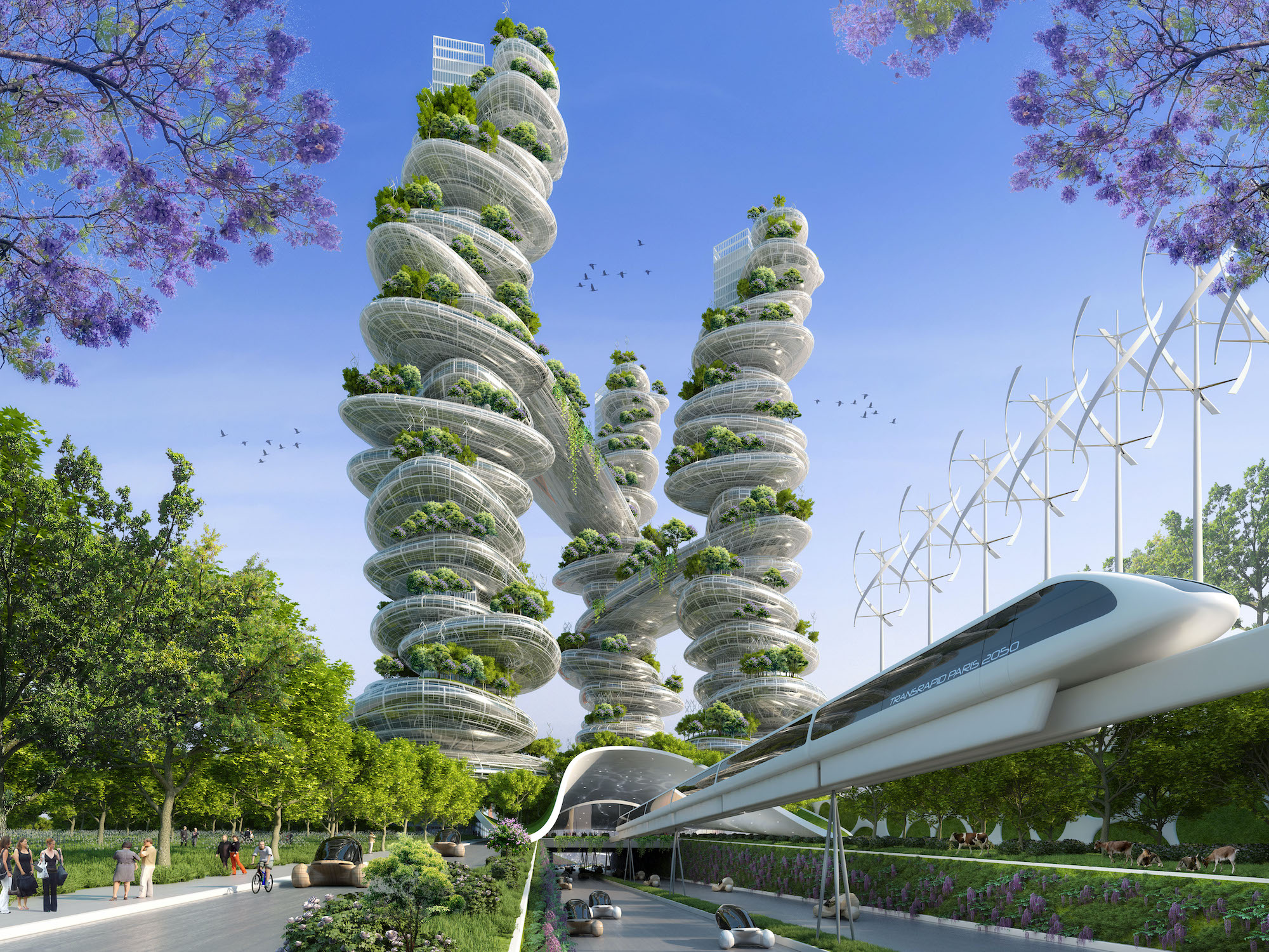 Vincent Callebaut Architectures Imagines a Garden Footbridge Above