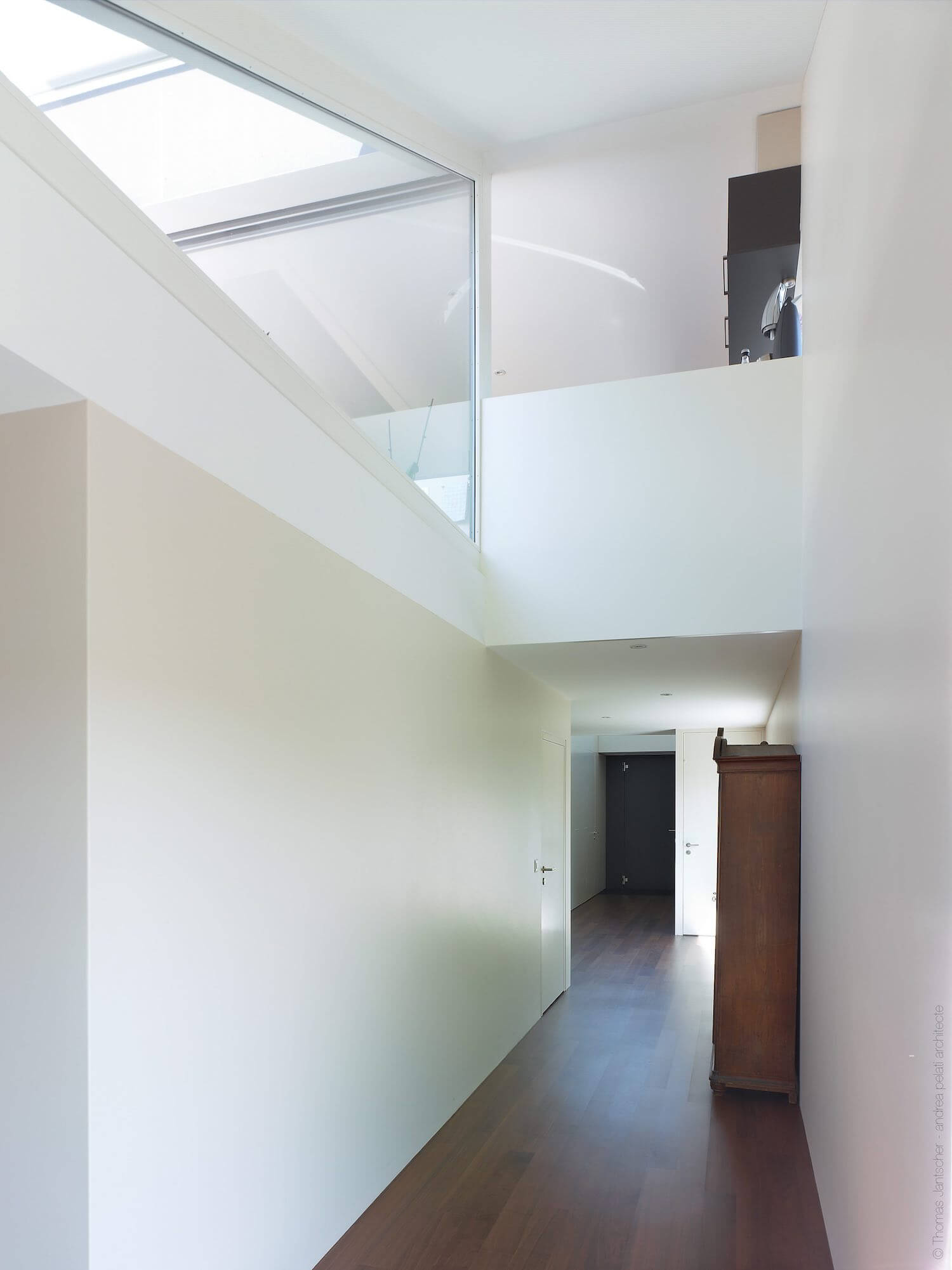 corridor with skylight