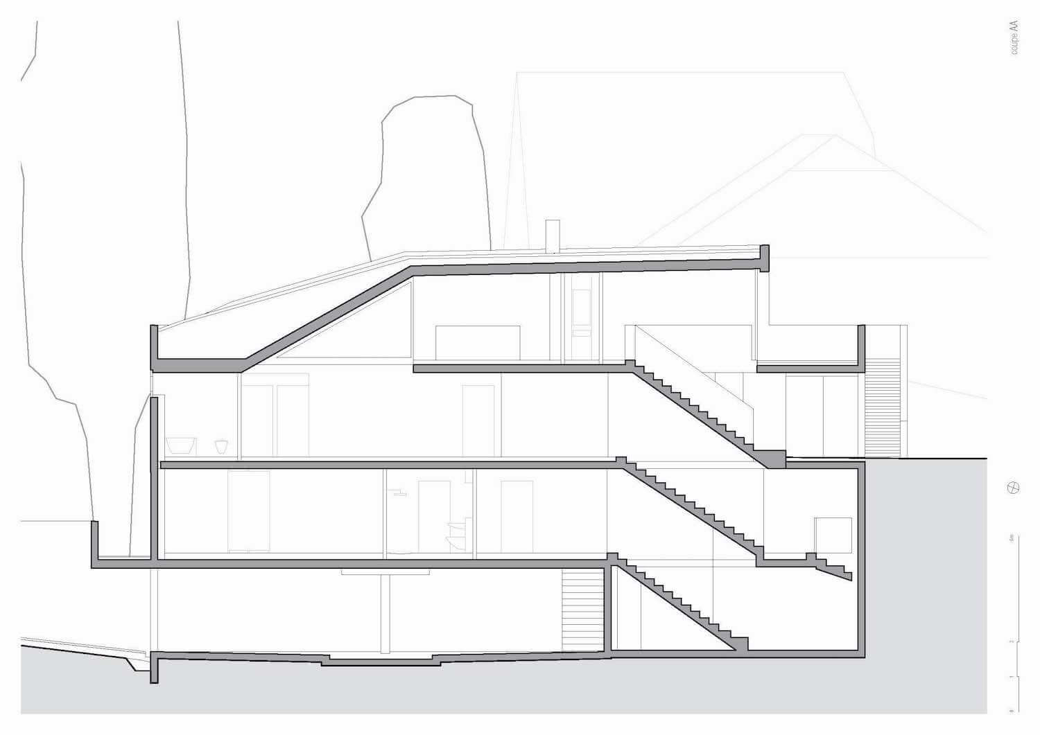 longitudinal section drawing