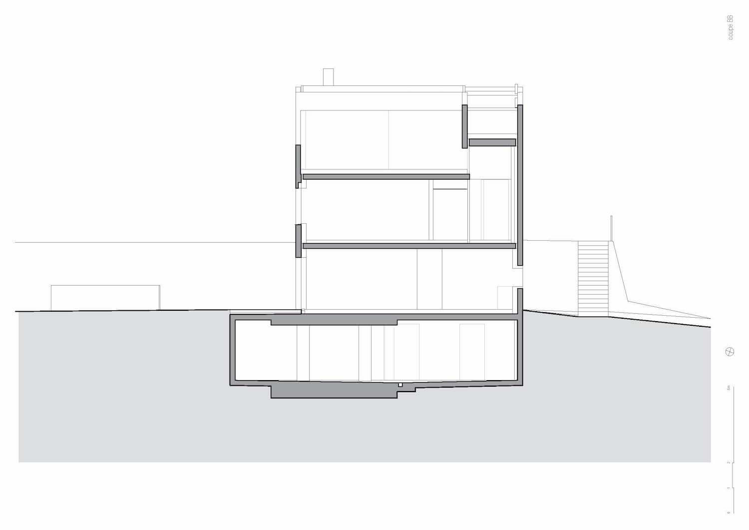 transversal section drawing
